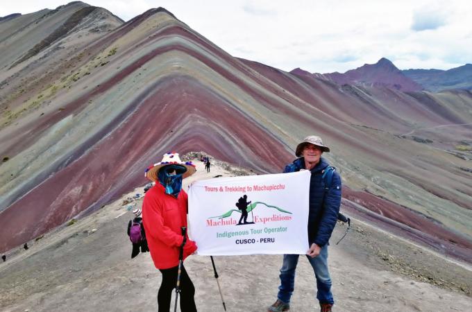In the Rainbow Mountain (Vinicunca), the first day we  visited  Machu Picchu