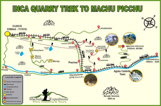 Inca Quarry Trail Map