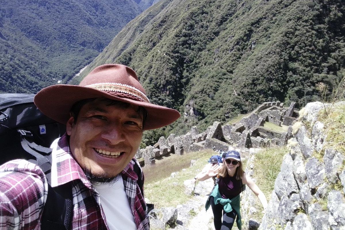 At Inca Trail  with our visitors